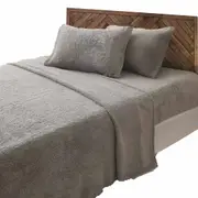 Grey Teddy Bear Fleece Single KS Double Queen King Soft Warm Fitted Flat Sheet Set
