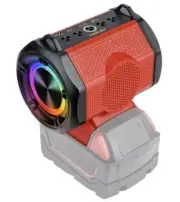 TWS Pairing RGB Light HIFI Bluetooth Speaker for Milwaukee M18 18V Battery