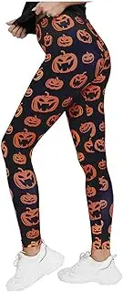 [Tstars] Halloween Leggings for Women Halloween Outfit Pumpkin Leggings Costume