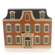 Cats Meow Village Franklin Library Wood Retired 1987 Main Street Series 1872