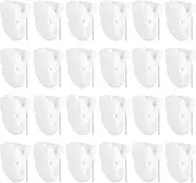 Gosknor 24pcs Cubicle Clips, Fabric Panel Wall Clips Plastic Cubicle Pins for Hanging Pictures Photo Frame Office Notes Memos Messages (White)