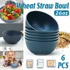 6pcs 26oz Wheat Straw Soup Bowl Set Home Kitchen Tableware Eco Friendly Bowls