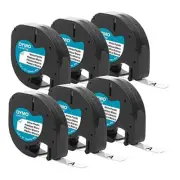 Authentic LT Plastic Labeling Tape for LetraTag Label Makers, 1/2" (12mm),