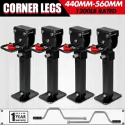 440mm Corner Legs Drop Down W/Handle Steel Base 1200LBS Caravan Stabilizer 4PCS