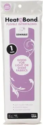 4 Pack HeatnBond Lightweight Iron-On Fusible Interfacing-20"X36" 3336