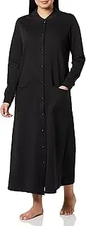 [AmeriMark] Women’s Fleece Snap Front Long Bath Robe w/ Patch Pockets & Neck Cuff