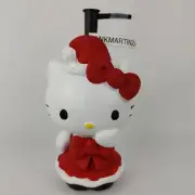 Hello Kitty Soap Lotion Pump Dispenser Santa Clause Suit Glitter Red Dress Bow