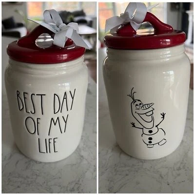 Rae Dunn Disney Frozen Olaf Best Day Of My Life Mini Canister