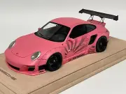 1/18 AB Models Porsche 911 Liberty Walk Matte Pink Wheels One Off n BBR or MR