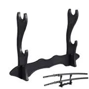 Sword Stand Katana Display Stand Sword Holder Black 2-Tier Display Holder