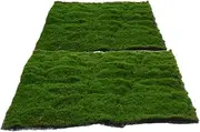 Kisangel 2pcs Artificial Moss Mat Realistic Fake Turf Lawn Pads for Patios Gardens and Weddings Low Maintenance Simulation Grass for Potted Plants Safe for Pets