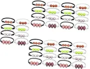 16 pcs Lovers Wristband Boys Basketball Girls Charm Bracelets Rugby Bracelet Baseball Favors Party Braided Decortive Accessories Tennis Team Adjustable Chain Friendship Ball