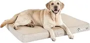 Dog Bed with Removable Washable Cover, Gel Memory Foam and Sponge 2-Layer, Pet Beds with Waterproof Lining and Non-Slip Bottom for Medium Dogs