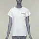 [二手] BALMAIN signature logo print cuffed sleeves white cotton tshirt XXS
