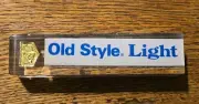 Heileman's Old Style Light Small Lucite Acrylic Beer Tap Handle Breweriana NOS