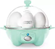 Rapid Egg Cooker - 6 Egg Capacity for Boiled, Poached, Scrambled & Omelets, Aqua