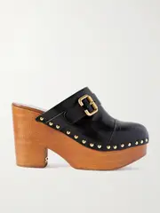 [Chloé] Chloé - Jeanette Studded Platform Clogs - Black - IT38 IT 38 Black