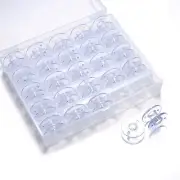 25 Pcs Bobbins for Sewing Machine, Sewing Bobbins with Case, Sa156 Bobbins, B...