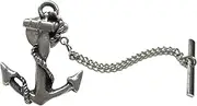 [Kiola Designs] Textured Nautical Boat Anchor Tie Tack