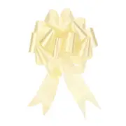 15pcs 5 Inch Large Pull Bow Big Gift Wrapping Ribbon Beige for Christmas Bow