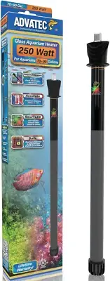 Glass Aquarium Heaters with Advanced LED Temperature Control System - for Fresh