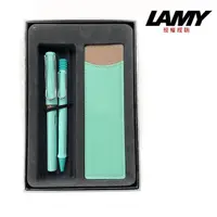 在飛比找momo購物網優惠-【LAMY】馬卡龍筆套禮盒+36+236天空藍對筆