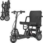 Folding Electric Mobility Scooter 3 Wheel Lightweight Portable Power Travel Scooters Support 280 Lbs Weight Only 58 Lbs Long Range
