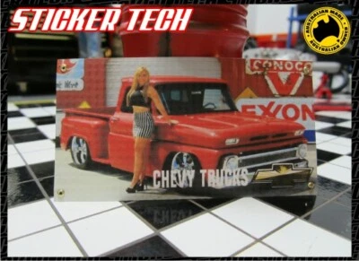 1/10 1/12 1/8 SCALE RC VINTAGE CHEVY TRUCKS GARAGE WORKSHOP BANNER SUITS CLOD