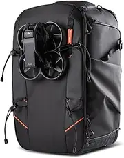 PGYTECH OneMo Drone Backpack for DJI FPV - Professional Waterproof 30L Travel Bag for Racing Quadcopter, Goggles, Remote Controller, and Accessories, Black, Compact