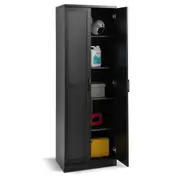 Costway Tall Bathroom Cabinet Large Floor Storage Cabinet Freestanding Pantry Cabinet Kitchen Cupboard Sideboard Organizer Black