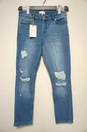 TED BAKER Ripped Boyfriend Fit Jeans Size 26