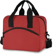 Fire Brick Lunch Box Cooler Bag Lunch Bags Insulated Kids, 11.4×7.1× 9.5 Inches Big Tote Lunch Bag, Lunch Box Strap