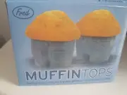 Muffin-Tops 4 Cupcake Muffin Molds Silicone Baking Cups Novelty By Fred