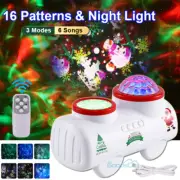 Christmas Snowflake Projector LED Snowfall Laser Light Kids Night Lamp Xmas Gift