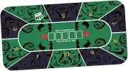 Portable Poker Table Layout Card Playing Tabletop Mat Roll-Up Rectangle 120X60Cm
