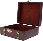 Cabilock Wooden Storage Boxes Lids Vintage Cube Storage Bins Sturdy Wooden Container for Home Organization