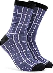 [Forony] Men's Dress Socks Combed Cotton Anti Odor Quick Dry Moisture Wikcing Size 8-13 Crew Lenth