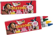 Farm Party Crayon Boxes (24 Boxes) Classroom Supplies and Party Favors