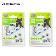 2 x Pet Dog Cat Laser Light Toy LED Pointer Lazer Pen Interactive Chase Play Toy