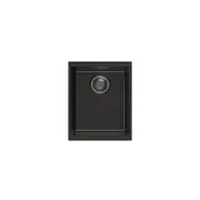 CARYSIL Enigma N100N Granite Kitchen Sink - 370 x 460mm Single Bowl - Deep Black - Top/Under Mount