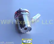 Silver SO239 UHF Female Bulkhead Solder crimp RG58 RG142 RG400 LMR195 LMR200 RF