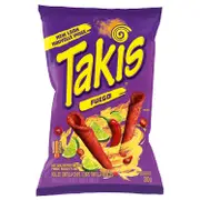 Takis Fuego Hot Chili Pepper & Lime Tortilla USA Chips 280g