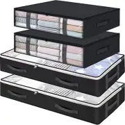 Under Bed Storage Containers, 4-Pack Large Underbed Storage Bags Organizer,