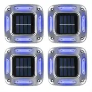 4Pcs 8LED Solar Powered Deck Lights Garden Path Wall Lamp -Multi Colour