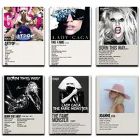 在飛比找蝦皮購物優惠-25 種選擇 Lady Gaga 音樂專輯封面帆布畫簡約風格