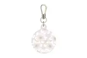 Kate Spade New York Air Tag Holder with Gold Ring Clip - Cream