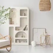 Shelf Storage Display Book Shelf Cabinet Modern White Wooden Wall Stand Rack