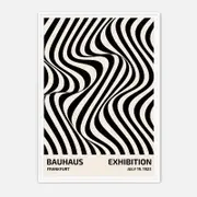 Galrie Bauhaus 1923 Exhibition Poster Art Print Modernist Design, White Frame, 70 x 100cm (28 x 40inch)