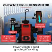 Compact Bench Grinder & Belt Sander Combo with 0.15m Grinding Disc, 0.05x0.68...