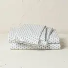 Queen Printed Cotton Percale Sheet Set Teal Dash - Opalhouse designed with